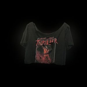 Cropped and distressed Thriller tee size s/m